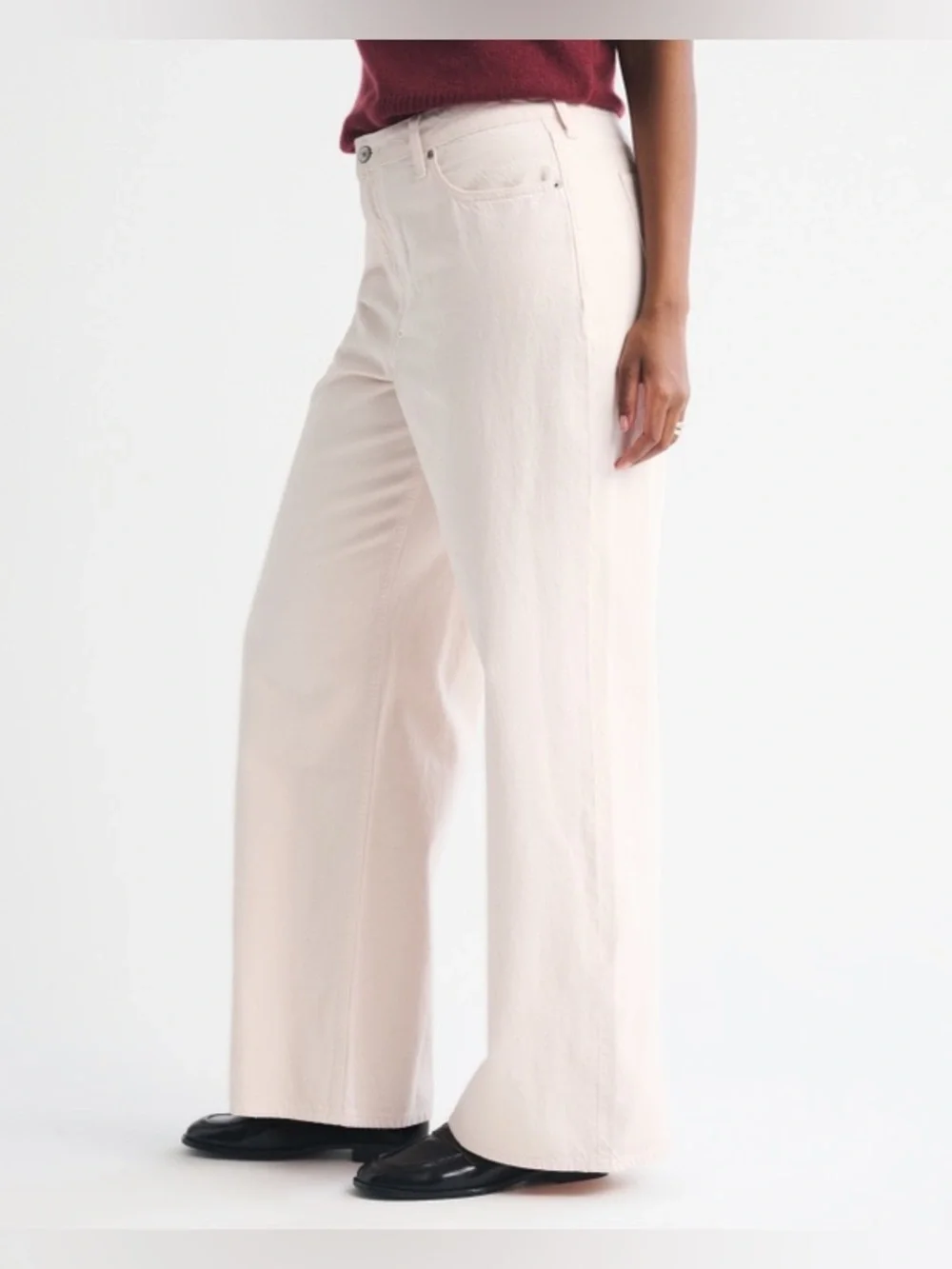 Abercrombie 90’s Relaxed Straight Jean Light Pink - Picture 3 of 12